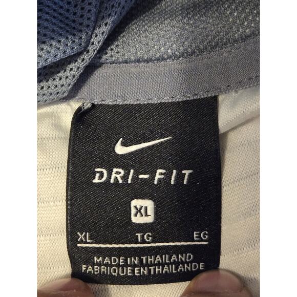 Nike Dri-fit Womens Sweatshirt Hoodie Sz XL Gray Black Rib Back Logo Workout - Picture 6 of 7